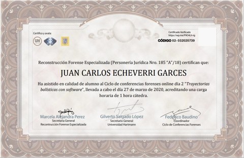 Trayectorias balísticas con software — Juan Carlos Echeverri Garcés