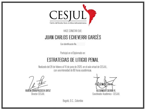 Estrategias de litigio penal — Juan Carlos Echeverri Garcés