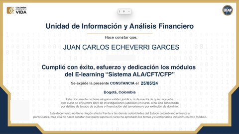 Sistema ALA/CFT/CFP — Juan Carlos Echeverri Garcés