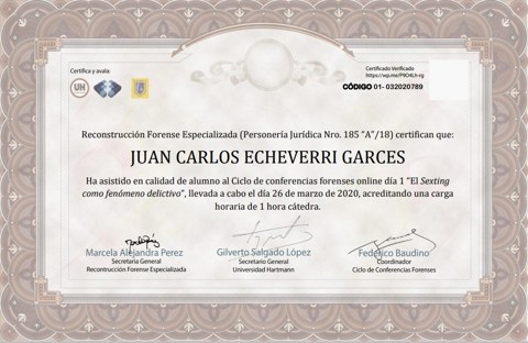El sexting como fenómeno delictivo — Juan Carlos Echeverri Garcés