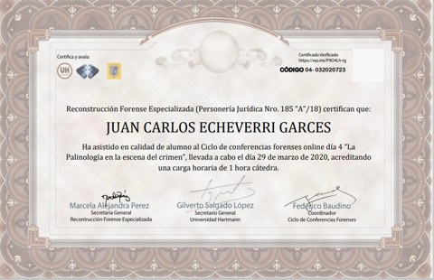 La palinología en la escena del crimen — Juan Carlos Echeverri Garcés