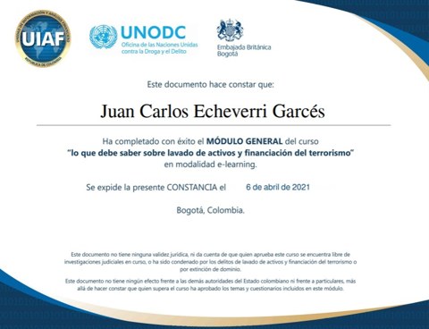 Lo que debe saber sobre lavado de activos y financiación del terrorismo — Módulo general — Juan Carlos Echeverri Garcés