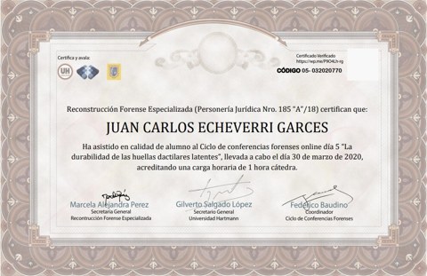 La durabilidad de las huellas dactilares latentes — Juan Carlos Echeverri Garcés