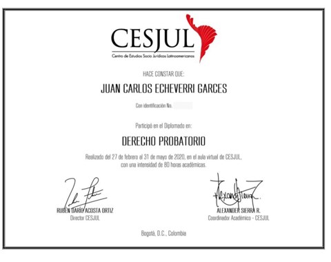 Derecho probatorio — Juan Carlos Echeverri Garcés